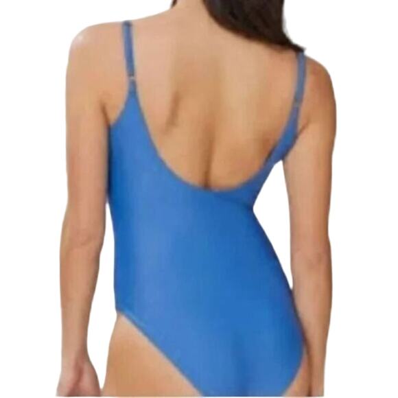 Andie Swim Blue One Piece Swimsuit The Santorini Size Medium - Picture 2 of 10